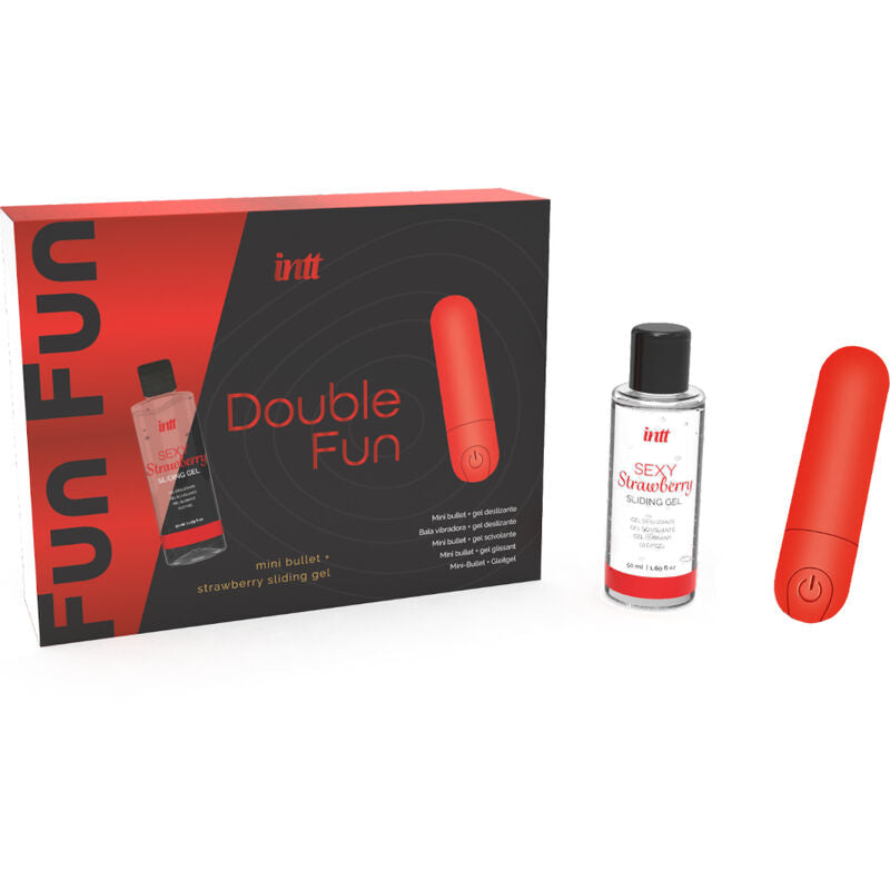 INTT RELEASES - KIT DOUBLE PLAISIR AVEC BOULE VIBRANTE ET GEL DE MASSAGE FRAISE