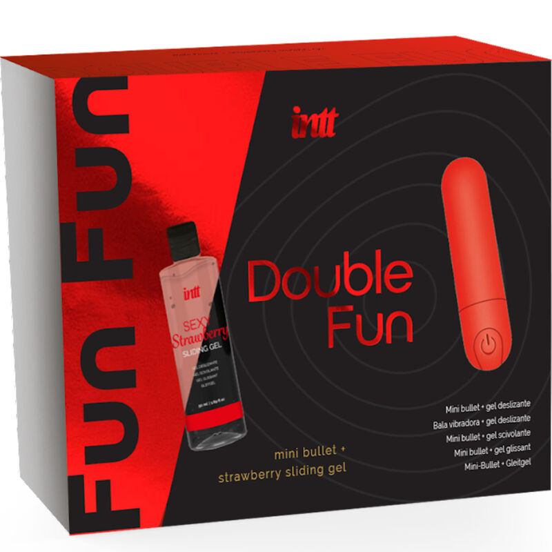 INTT RELEASES - KIT DOUBLE PLAISIR AVEC BOULE VIBRANTE ET GEL DE MASSAGE FRAISE