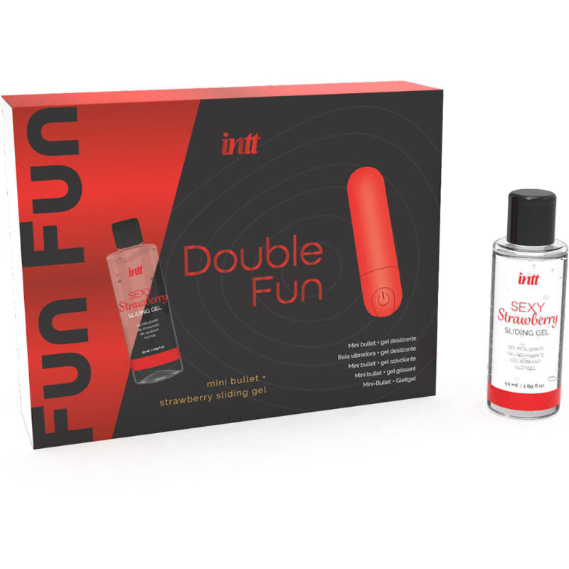 INTT RELEASES - KIT DOUBLE PLAISIR AVEC BOULE VIBRANTE ET GEL DE MASSAGE FRAISE