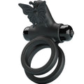 PRETTY LOVE - ANNEAU VIBRANT DOUBLE AVEC STIMULATEUR NOIR