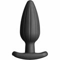 ELECTRASTIM - BUTT PLUG À CULBUTEUR EN SILICONE NOIR GRAND