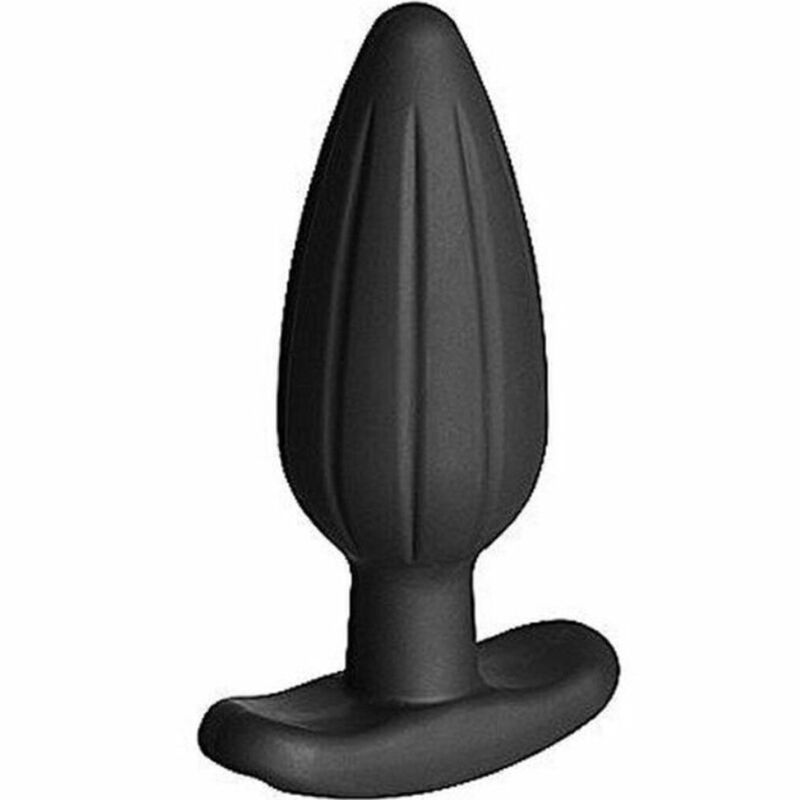 ELECTRASTIM - BUTT PLUG À CULBUTEUR EN SILICONE NOIR GRAND