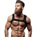 ATTITUDE FÉTICHE SOUMISE - HARNAIS DE POITRINE EN NÉOPRÈNE POUR HOMMES, TAILLE L
