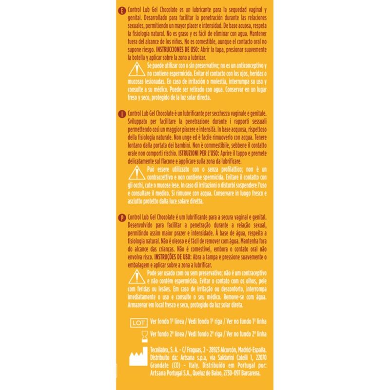 CONTROL - GEL LUBRIFIANT CHOCOLATÉ 75 ML