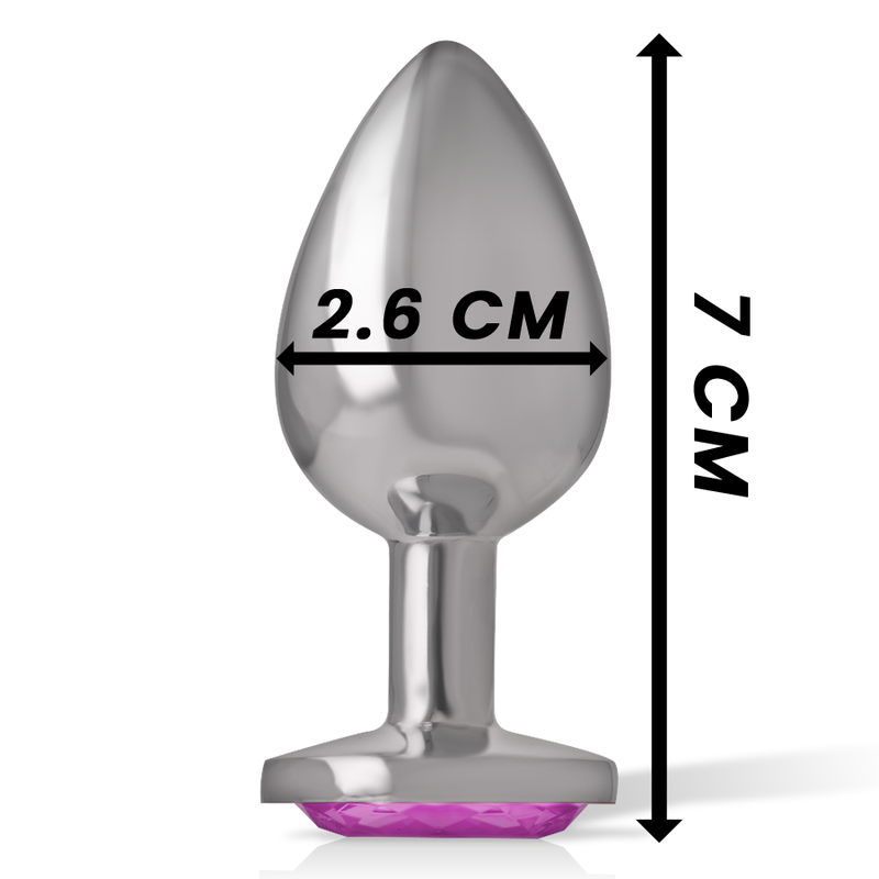 INTENSE - PLUG ANAL MÉTALLIQUE EN ALUMINIUM CŒUR ROSE TAILLE S