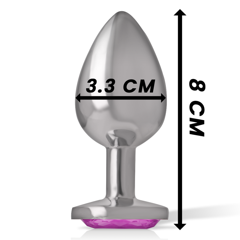 INTENSE - PLUG ANAL EN MÉTAL D'ALUMINIUM CŒUR ROSE TAILLE M