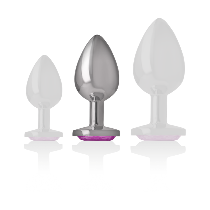 INTENSE - PLUG ANAL EN MÉTAL D'ALUMINIUM CŒUR ROSE TAILLE M