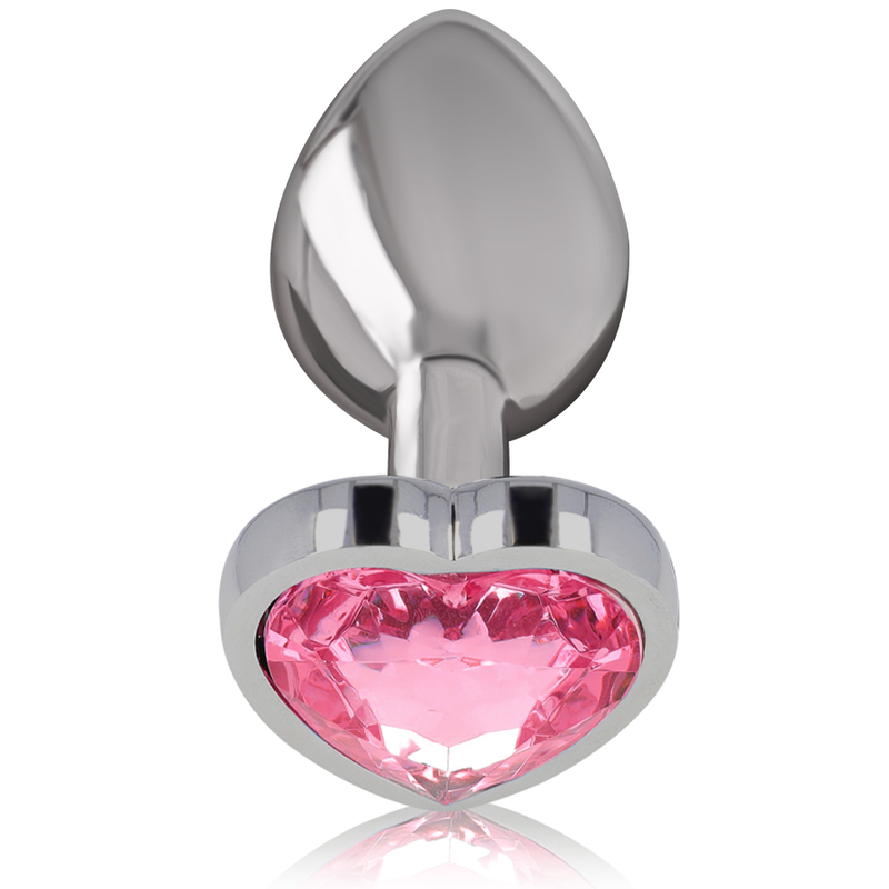 INTENSE - PLUG ANAL EN MÉTAL D'ALUMINIUM CŒUR ROSE TAILLE M
