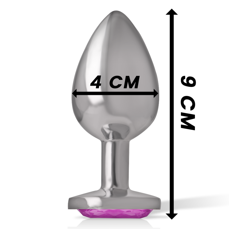 INTENSE - PLUG ANAL MÉTALLIQUE EN ALUMINIUM CŒUR ROSE TAILLE L