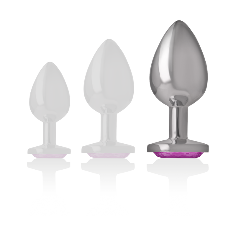 INTENSE - PLUG ANAL MÉTALLIQUE EN ALUMINIUM CŒUR ROSE TAILLE L