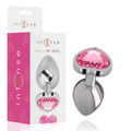 INTENSE - PLUG ANAL MÉTALLIQUE EN ALUMINIUM CŒUR ROSE TAILLE L