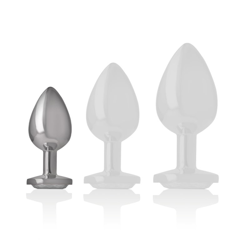 INTENSE - WHITE HEART ALUMINIUM MÉTAL PLUG ANAL TAILLE S
