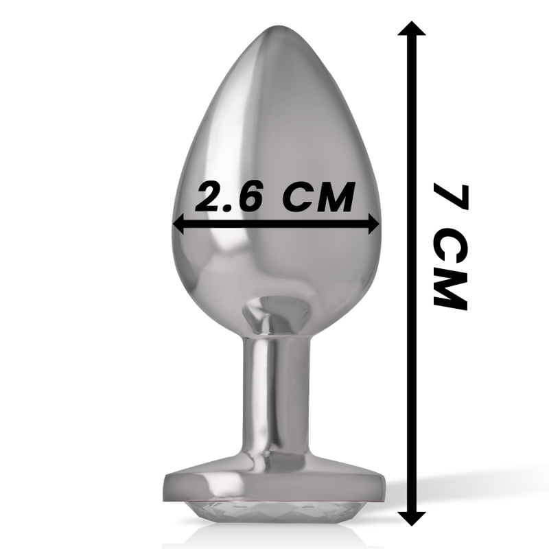 INTENSE - WHITE HEART ALUMINIUM MÉTAL PLUG ANAL TAILLE S