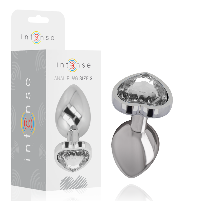 INTENSE - WHITE HEART ALUMINIUM MÉTAL PLUG ANAL TAILLE S