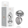 INTENSE - WHITE HEART ALUMINIUM MÉTAL PLUG ANAL TAILLE S