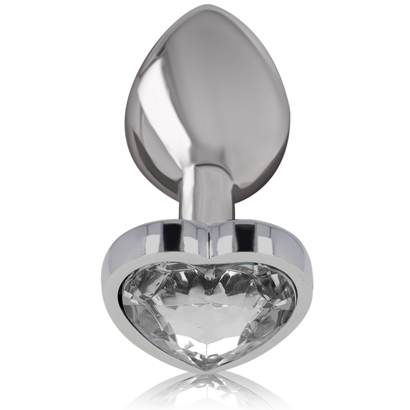 INTENSE - WHITE HEART ALUMINIUM MÉTAL PLUG ANAL TAILLE S