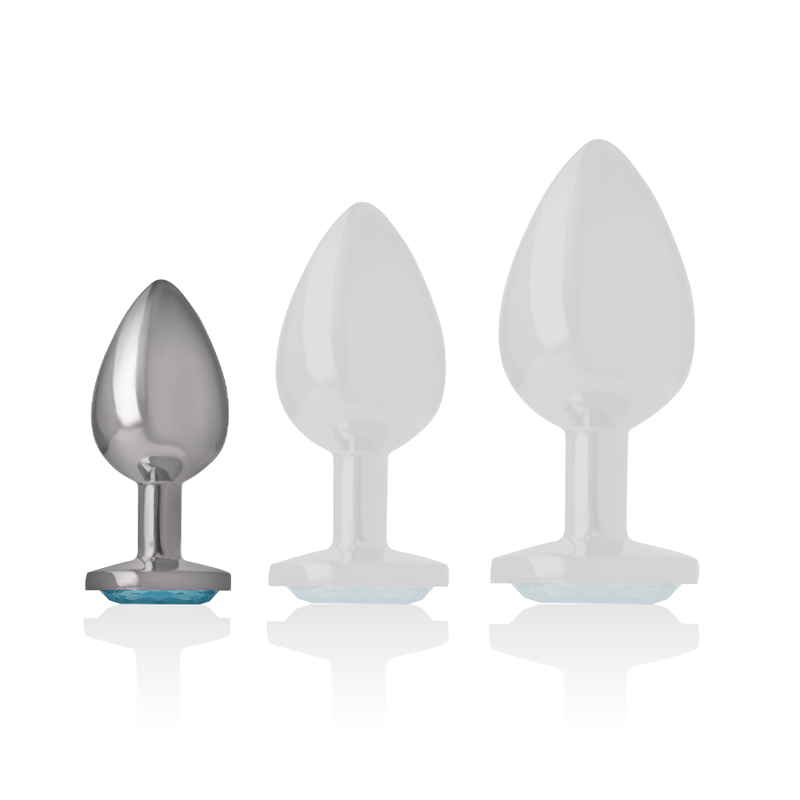 INTENSE - PLUG ANAL EN MÉTAL D'ALUMINIUM, CŒUR BLEU, TAILLE S