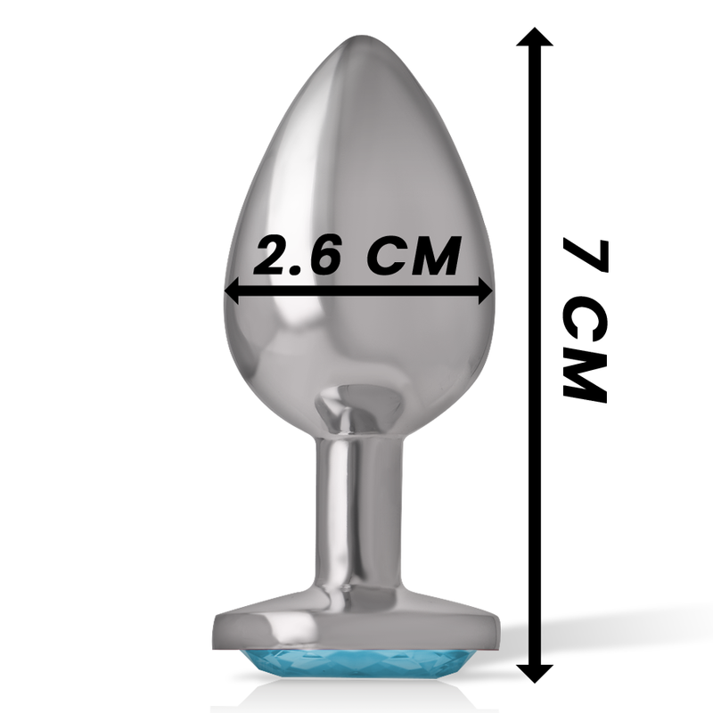 INTENSE - PLUG ANAL EN MÉTAL D'ALUMINIUM, CŒUR BLEU, TAILLE S
