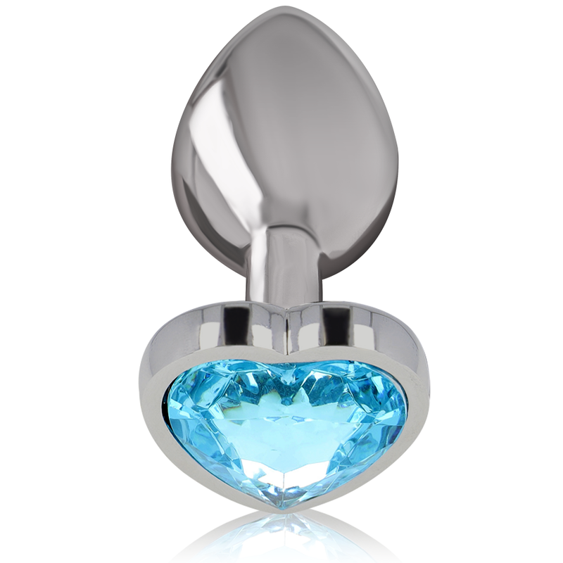 INTENSE - PLUG ANAL EN MÉTAL D'ALUMINIUM, CŒUR BLEU, TAILLE S