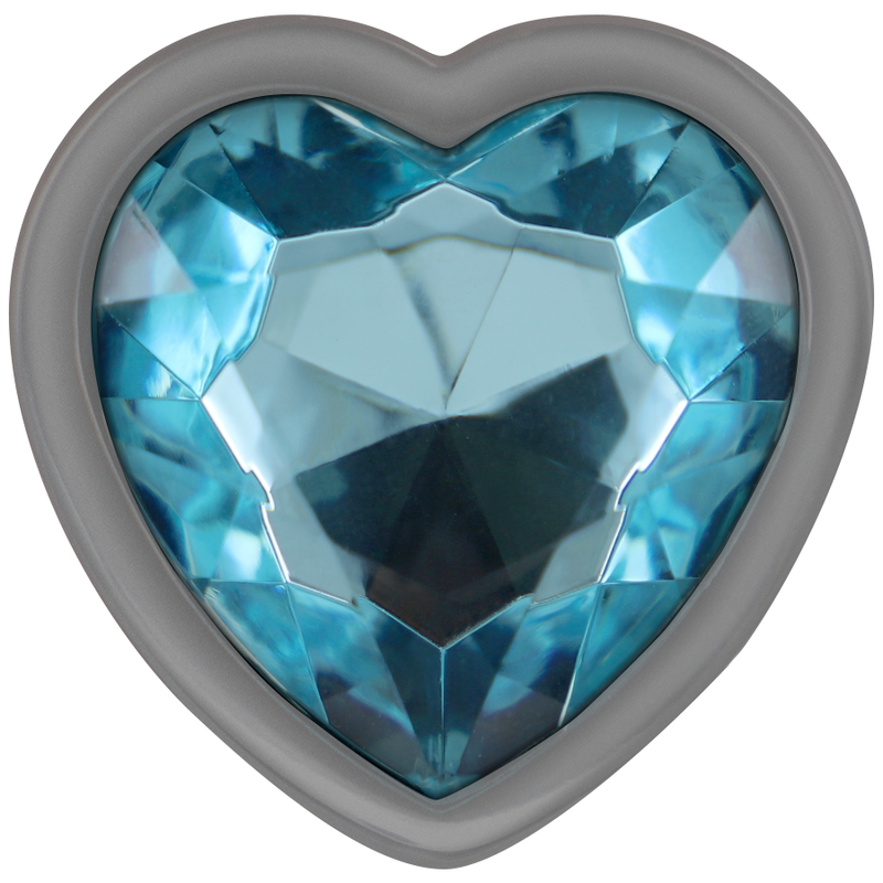 INTENSE - PLUG ANAL EN MÉTAL D'ALUMINIUM, COEUR BLEU, TAILLE M