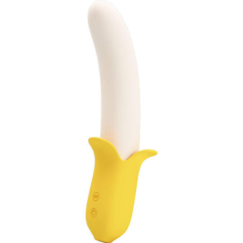 PRETTY LOVE - BANANA GEEK SUPER POWER 7 VIBRATIONS HAUT&BAS SILICONE NOIR