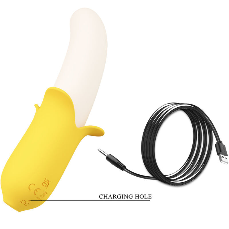 PRETTY LOVE - BANANA GEEK SUPER POWER 7 VIBRATIONS HAUT&BAS SILICONE NOIR