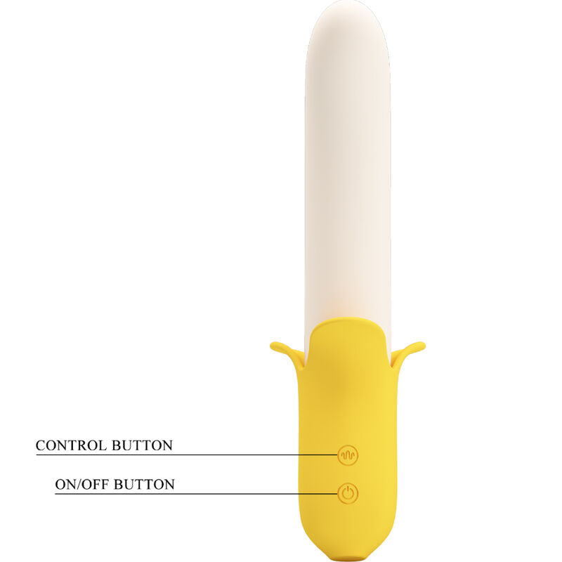 PRETTY LOVE - BANANA GEEK SUPER POWER 7 VIBRATIONS HAUT&BAS SILICONE NOIR