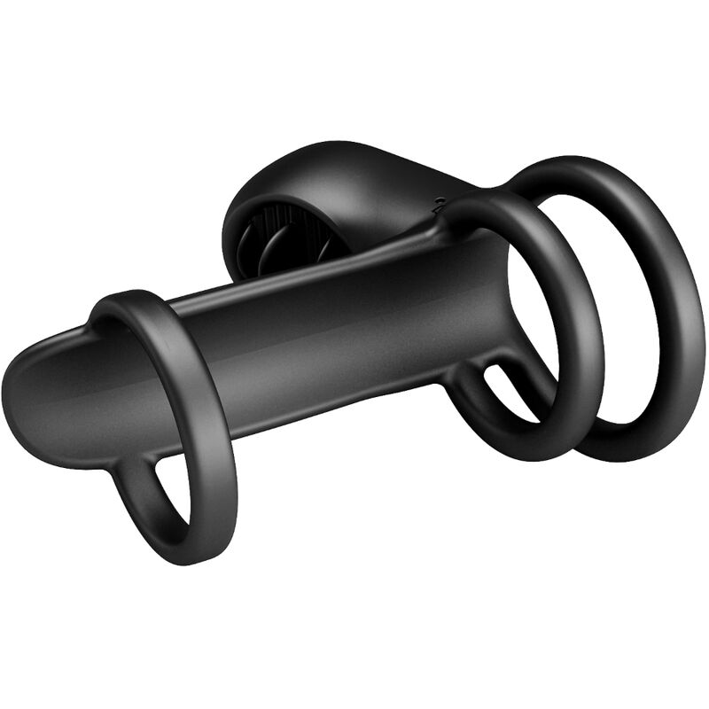 PRETTY LOVE - JAMMY GAINE DE PÉNIS 12 VIBRATIONS AVEC LANGUE EN SILICONE RECHARGEABLE
