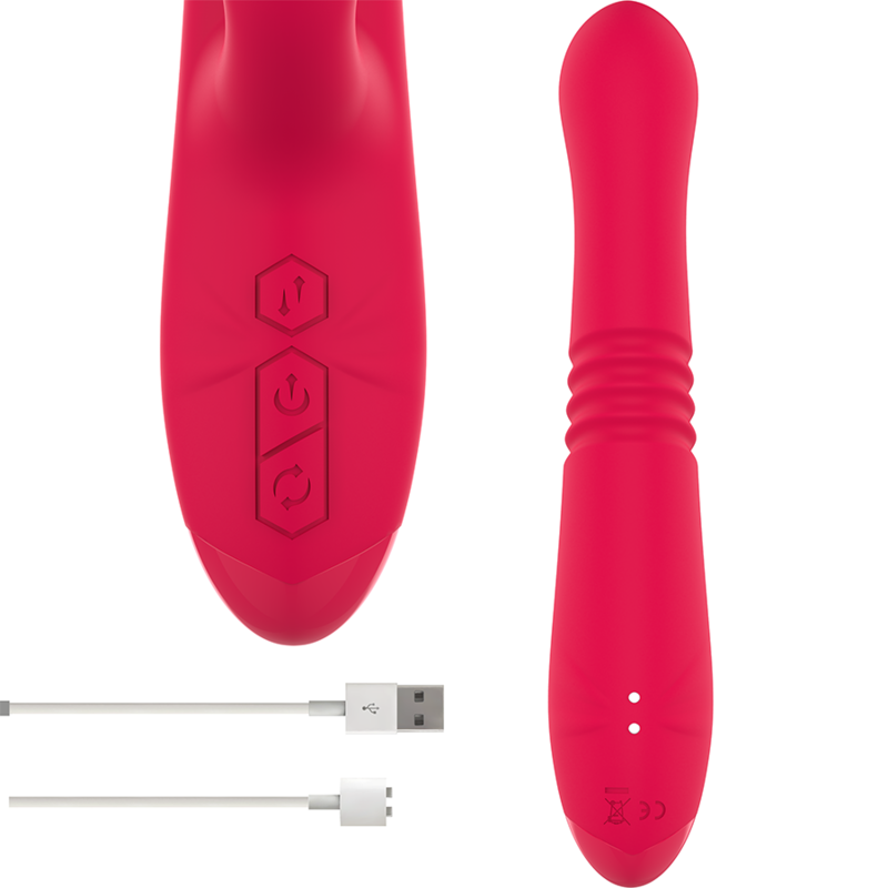 INTENSE - DUA VIBROMASSEUR MULTIFONCTION RECHARGEABLE HAUT ET BAS AVEC LANGUE ROUGE