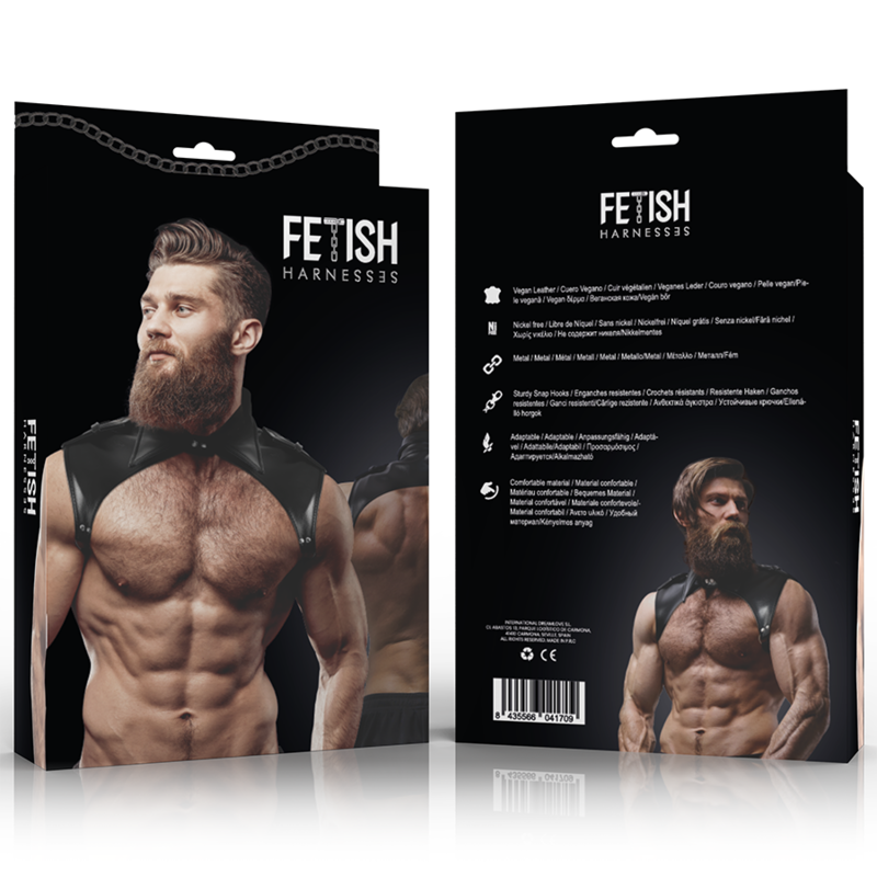 FETISH ATTITUDE SOUMISE - HARNAIS DE COU AJUSTABLE HERRENBRIGADE EN CUIR VÉGÉTALIEN