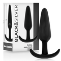 NOIR&ARGENT - PLUG ANAL KAEL EN SILICONE AVEC PRISE MOYENNE