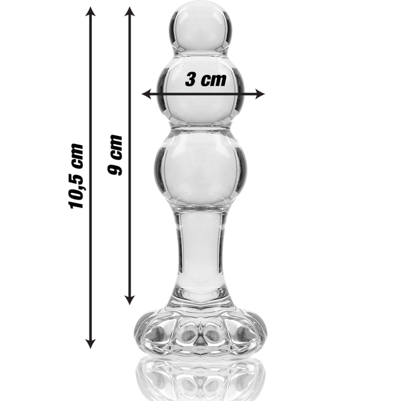 SÉRIE NEBULA PAR IBIZA - MODÈLE 1 BOUCHON EN CRISTAL TRANSPARENT 10,5 CM -O- 3 CM