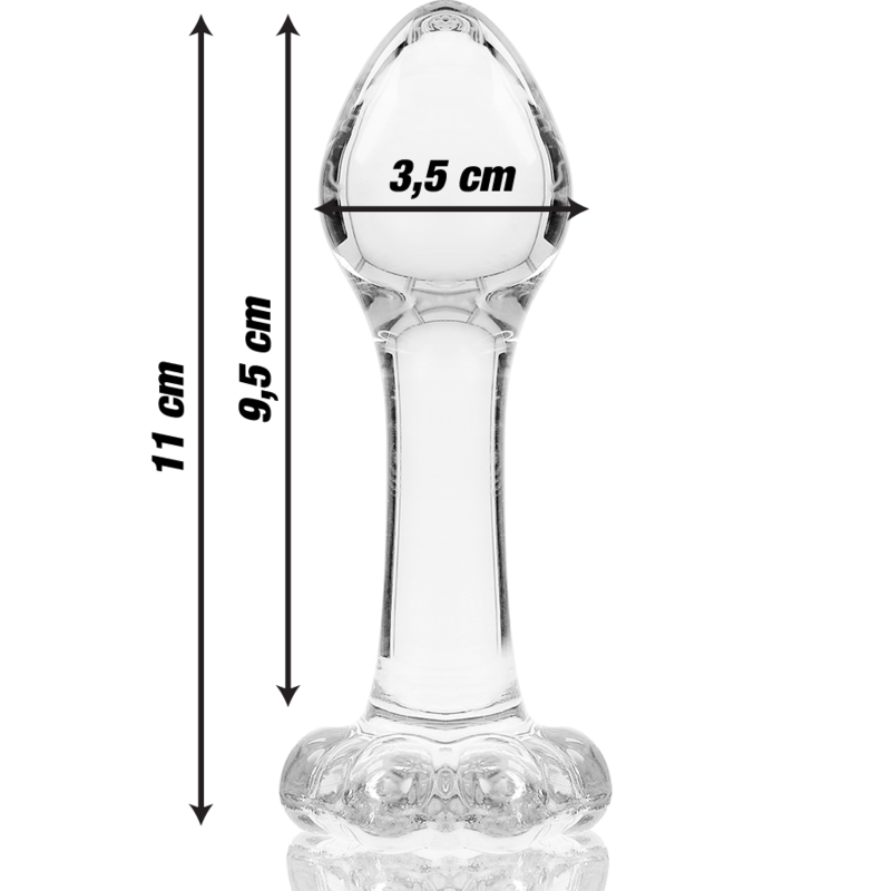 NEBULA SERIES BY IBIZA - MODÈLE 2 PLUG CRISTAL TRANSPARENT 11 CM -Ø- 3.5 CM