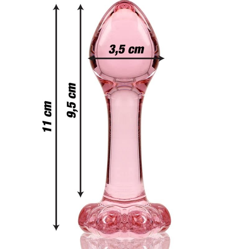NEBULA SERIES BY IBIZA - MODÈLE 2 PLUG CRISTAL TRANSPARENT 11 CM -Ø- 3.5 CM