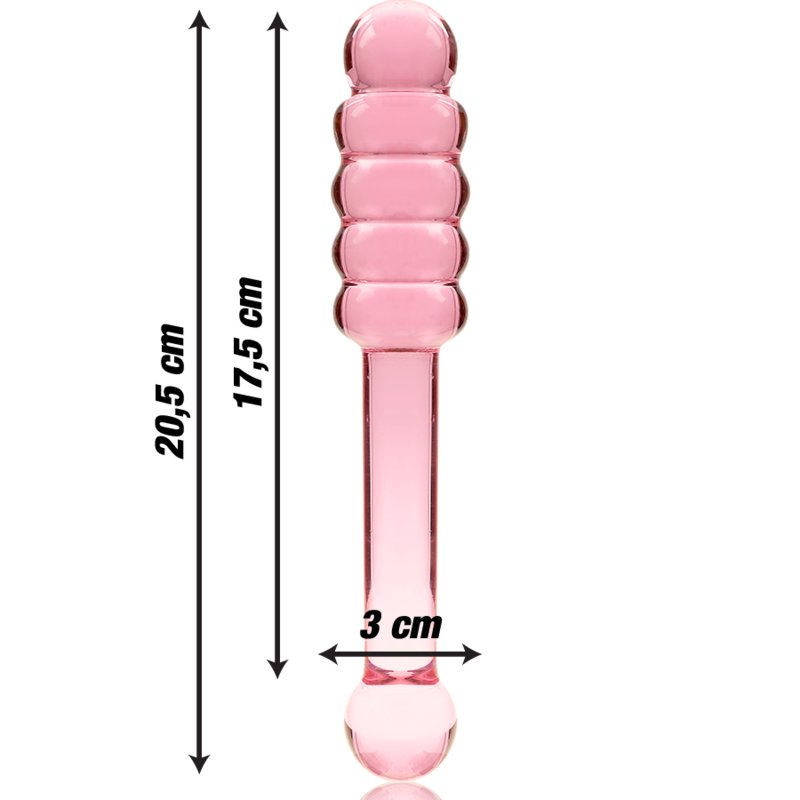 NEBULA SERIES BY IBIZA - MODELO 20 DILDO CRISTAL TRANSPARENTE 20.5 CM -O- 3 CM