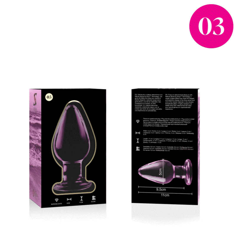 NEBULA SERIES BY IBIZA - MODÈLE 3 PRISES VERRE TRANSPARENT 11 CM -OU- 5 CM