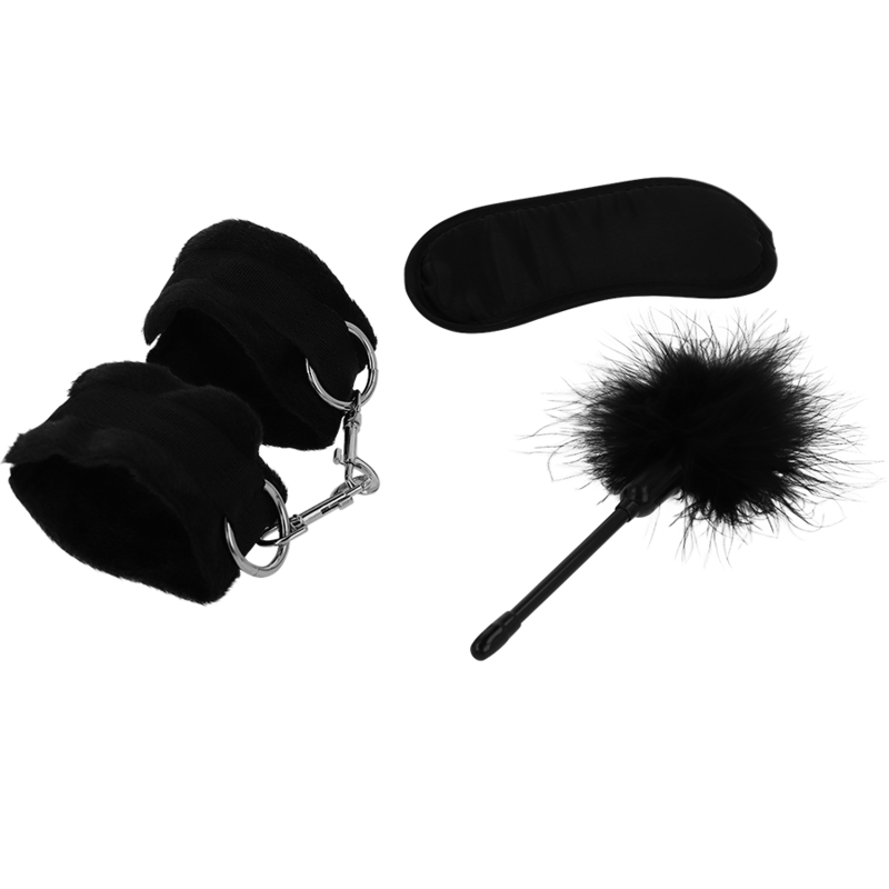 INTENSE - COFFRET DE JEUX ÉROTIQUES FÉTICHES 2 AVEC MENOTTES, BANDEAU ET PLUMEAU