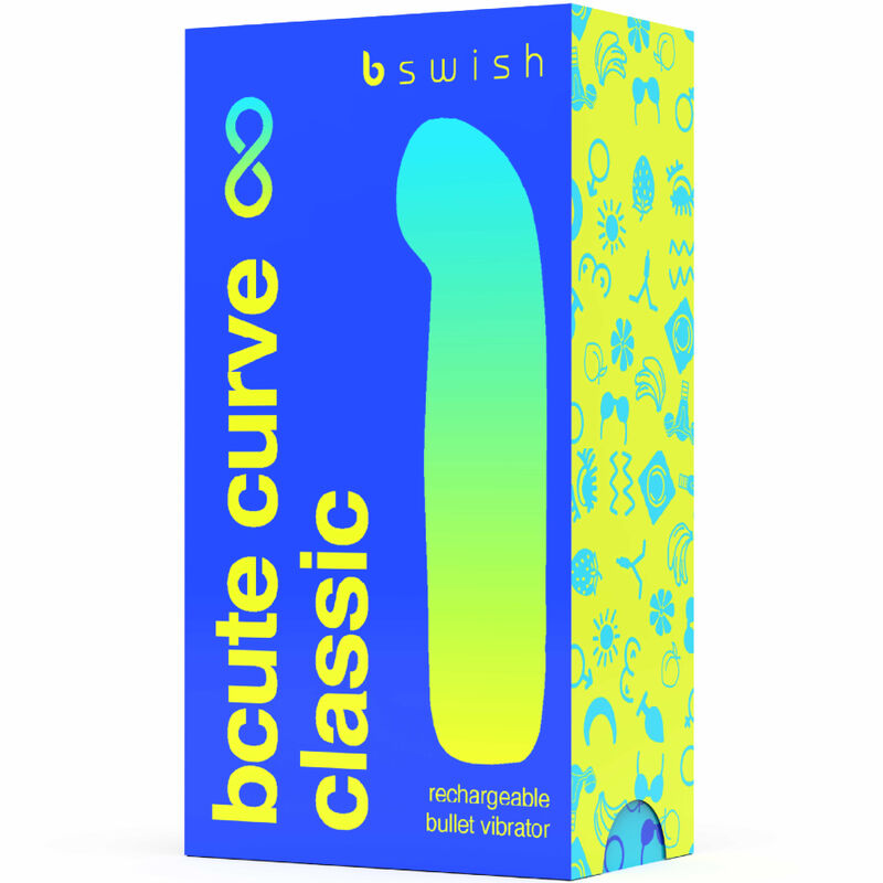 B SWISH - BCUTE CURVE INFINITE VIBRATEUR RECHARGEABLE CLASSIQUE EN SILICONE BLEU