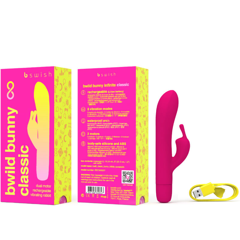 B SWISH - BWILD BUNNY INFINITE VIBREUR RECHARGEABLE CLASSIQUE SILICONE ROSE