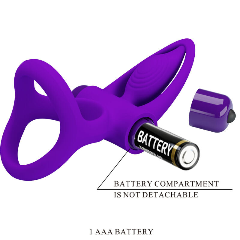 PRETTY LOVE - ANNEAU VIBRANT 10 VIBRATIONS SILICONE VIOLET