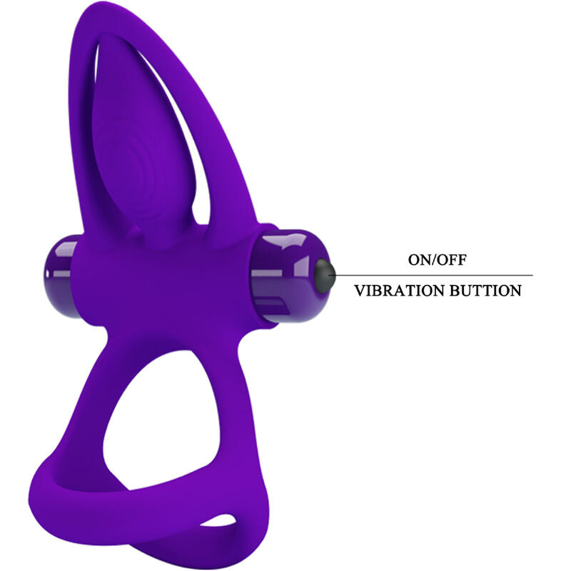 PRETTY LOVE - ANNEAU VIBRANT 10 VIBRATIONS SILICONE VIOLET