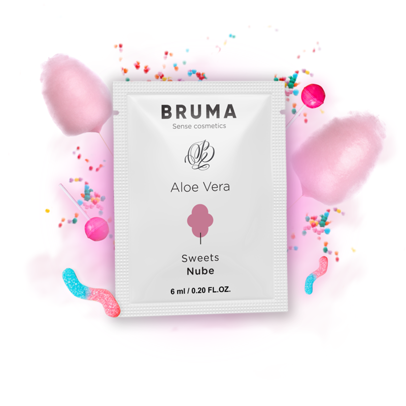 BRUMA - GEL LUBRIFIANT ALOE VERA GOÛT BARBE À PAPA 6 ML