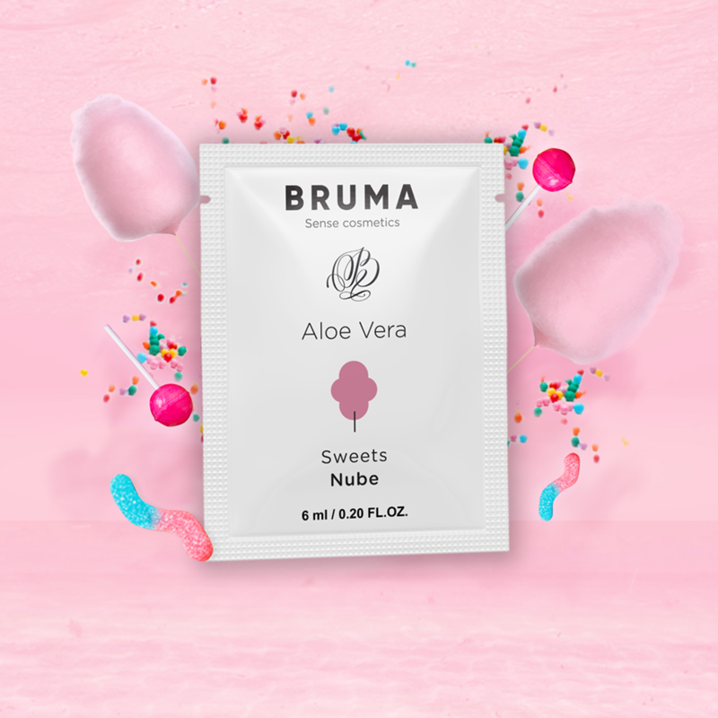 BRUMA - GEL LUBRIFIANT ALOE VERA GOÛT BARBE À PAPA 6 ML