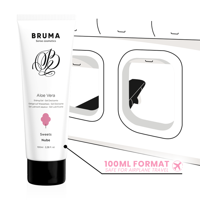 BRUMA - GEL LUBRIFIANT ALOE VERA GOÛT BARBE À PAPA 100 ML