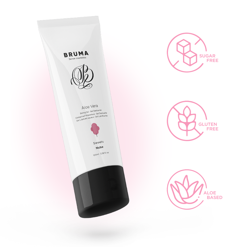 BRUMA - GEL LUBRIFIANT ALOE VERA GOÛT BARBE À PAPA 100 ML