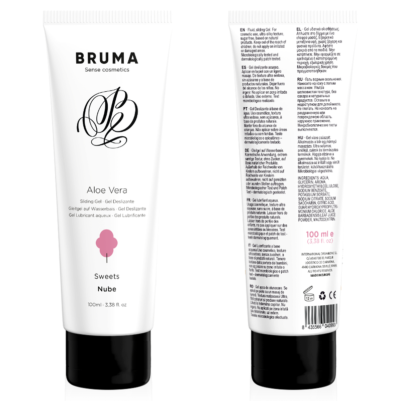 BRUMA - GEL LUBRIFIANT ALOE VERA GOÛT BARBE À PAPA 100 ML