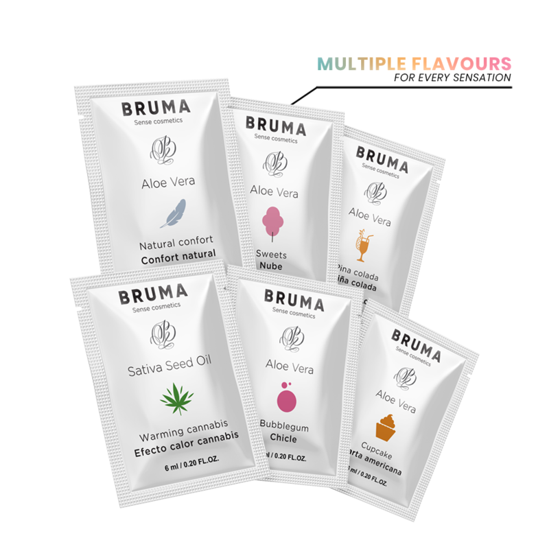 BRUMA - GEL LUBRIFIANT ALOE VERA GOÛT BARBE À PAPA 6 ML