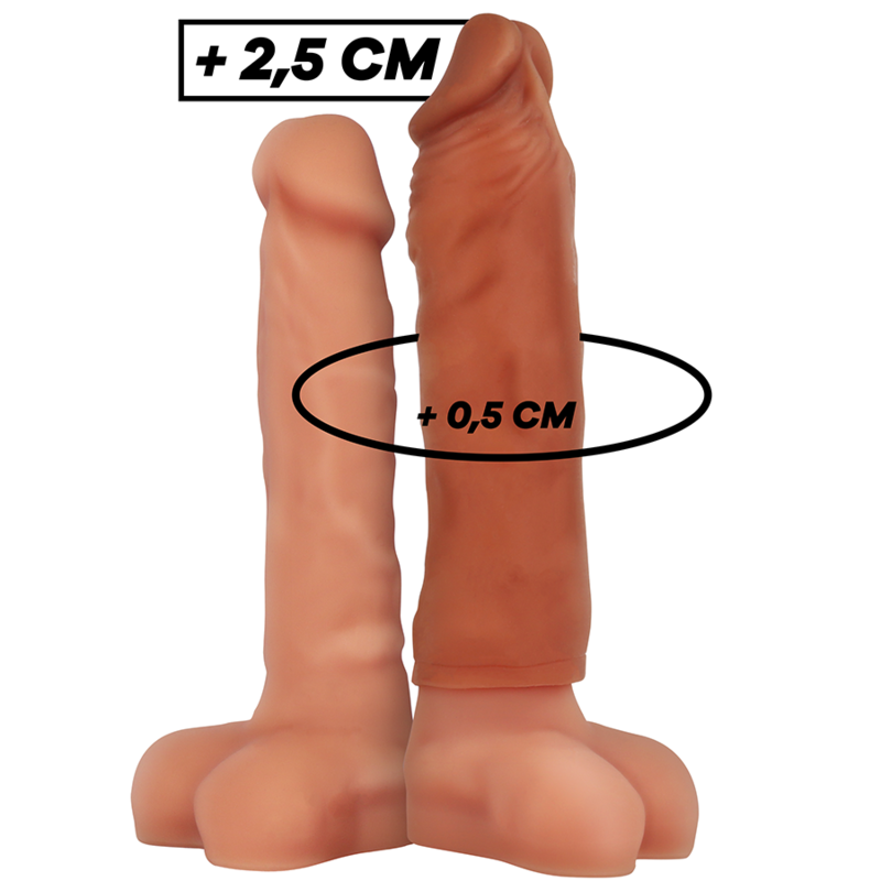 VIRILXL - ALLONGE PÉNIS EN SILICONE LIQUIDE V5 BRUN