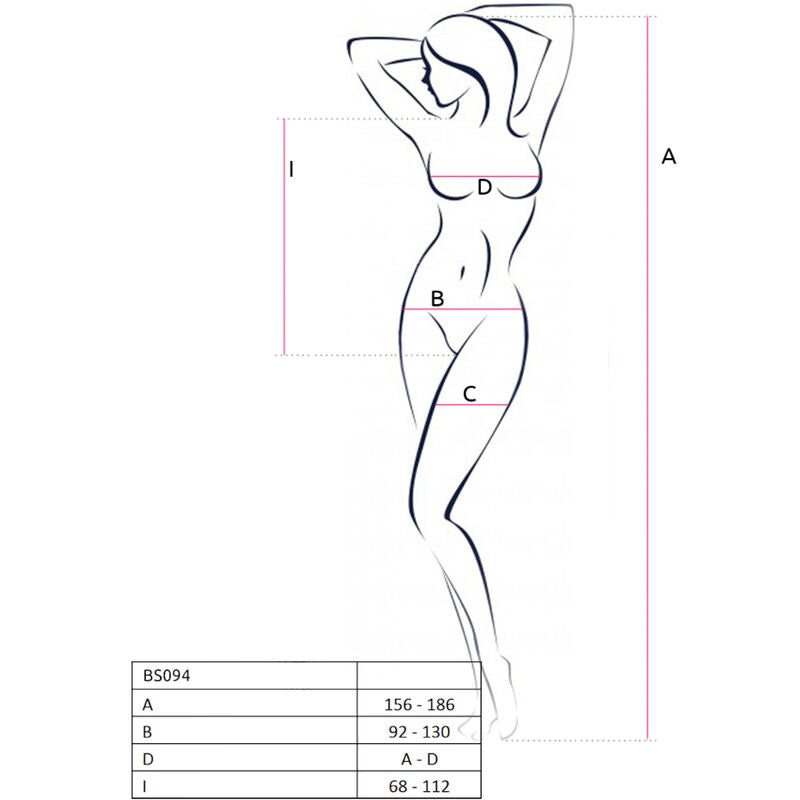 PASSION - BS094 BODYSTRING NOIR TAILLE UNIQUE