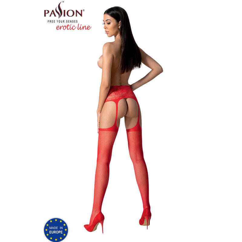 PASSION - S028 BAS NOIRS ET PORTE-JARRETELLES - TAILLE UNIQUE